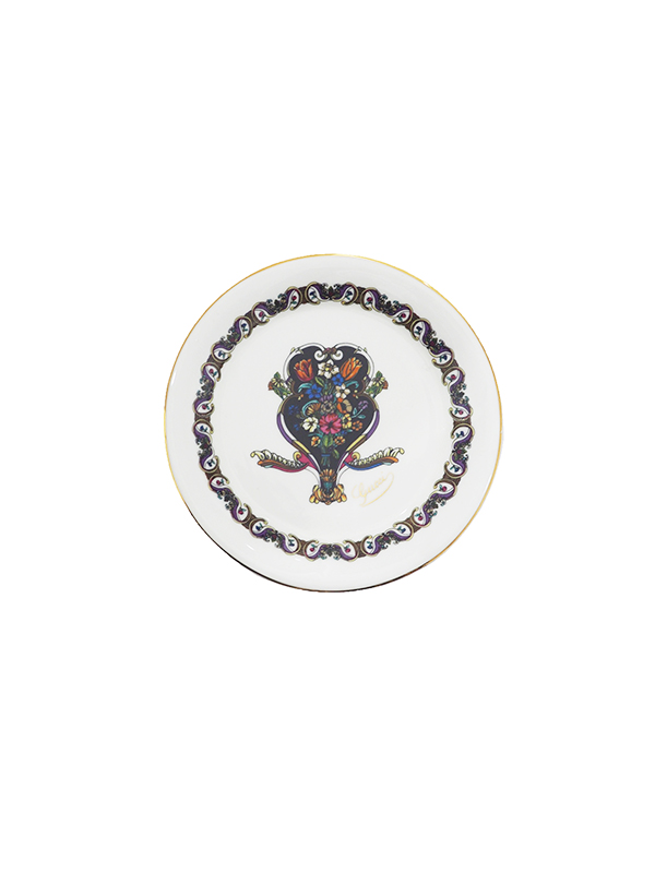 1980s Gucci, set of 6 flower plates with box_2