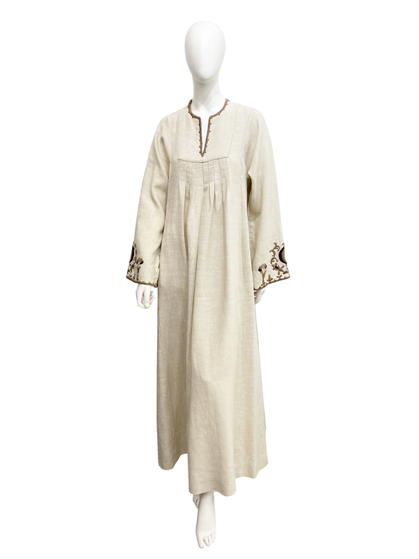 1969s Embroidered kaftan dress_1