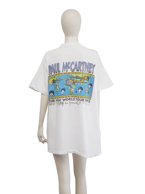 1993s Paul McCartney, unisex The New World Tour T-shirt_3